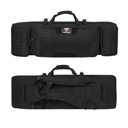 Artex Outdoor Tactical Gun Bag 36/42 inch Double Gun Large Capacity Hard Shell Waterproof Long Backpack Fishing Hunting Rifle Bag
