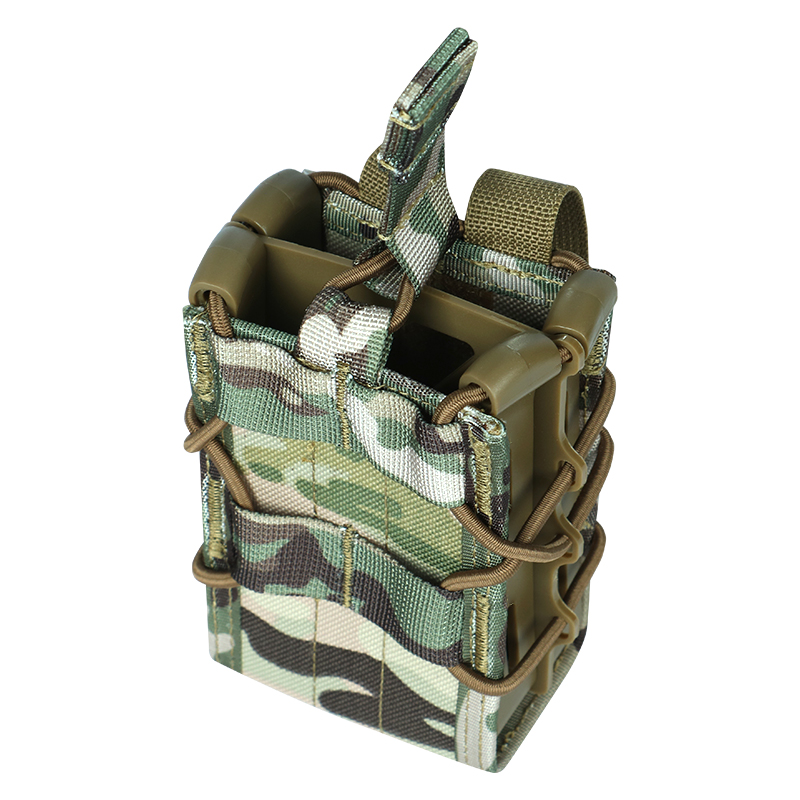 Tactical Magazine Pouch Rifle Single Double Mag Pouch Holster MOLLE Belt Attach Mag Bag for AR-15 M4 M16 5.56mm Magazines