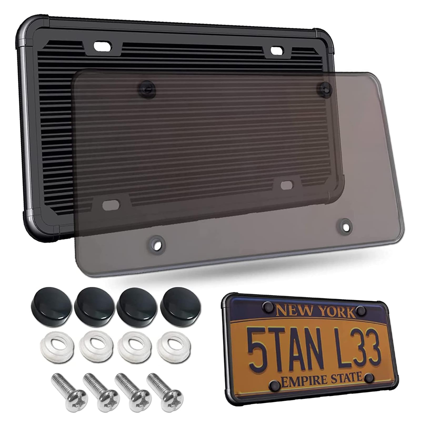 Silicone License Plate Frame with Cover