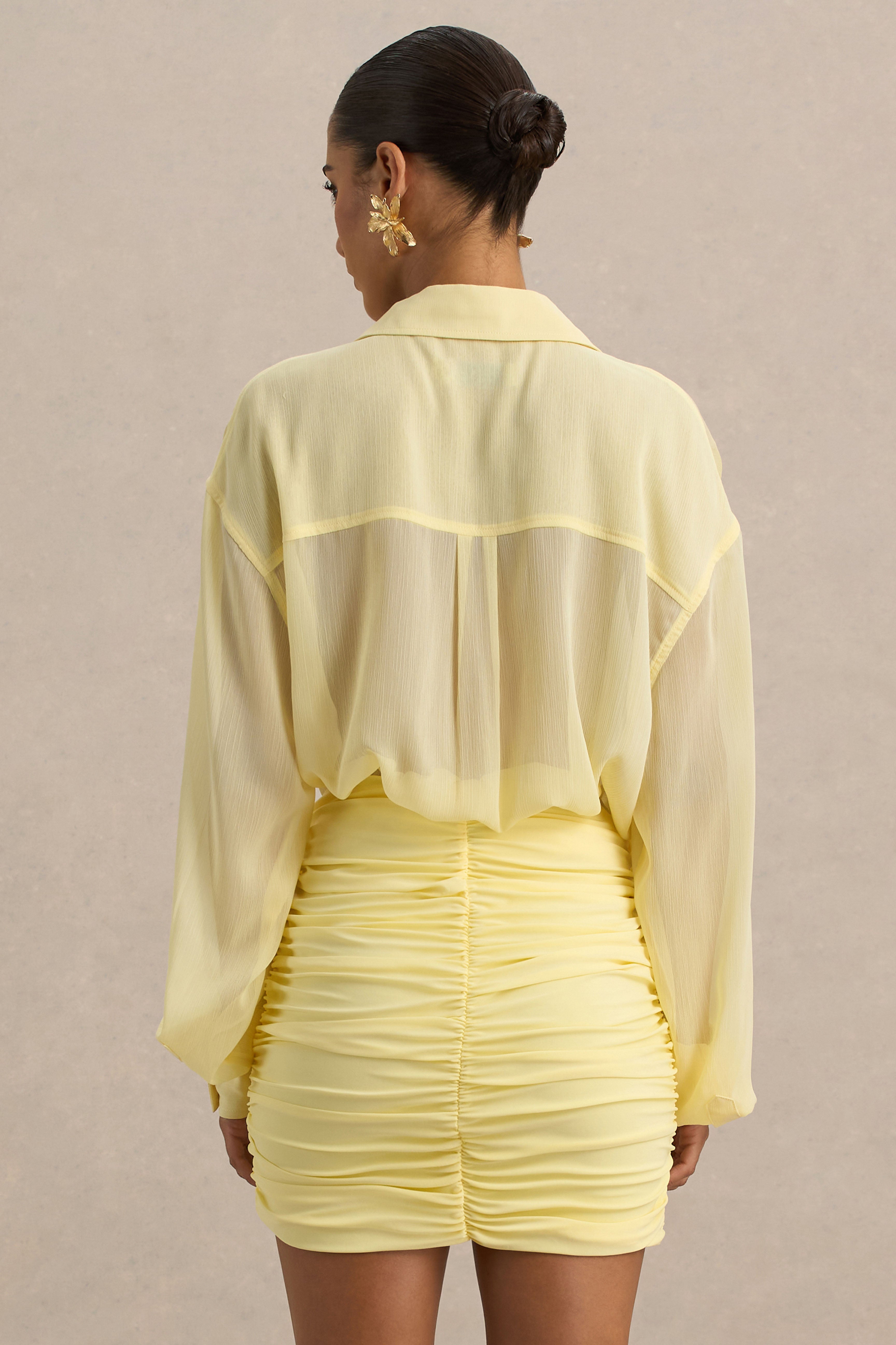 Lemon Plunge-Neck Shirt