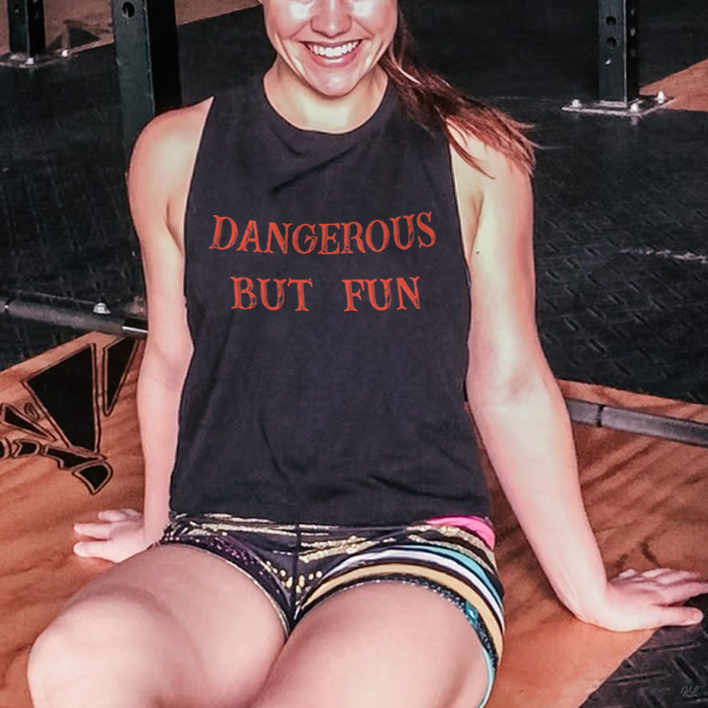 Dangerous But Fun Print Women's Vest