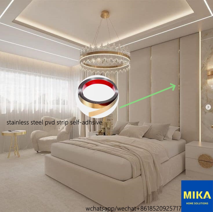 Stainless Steel Decor Strip Self-Adhesive Wall Sticker Tile Tape