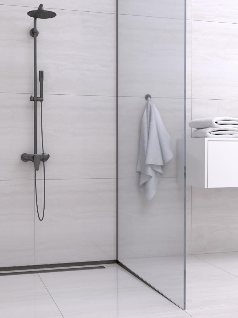 Stainless Steel Gradient Profile Wedge Profile Shower for Shower Stall, Reducer Wedge,Glass Profile, front 130cm