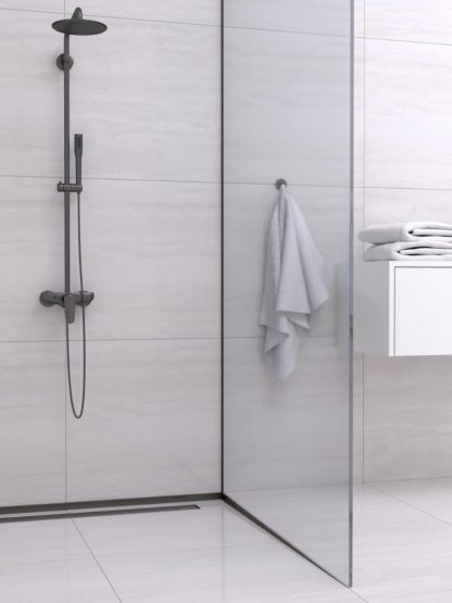 Stainless Steel Gradient Profile Wedge Profile Shower for Shower Stall, Reducer Wedge,Glass Profile, front 130cm