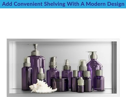 Stainless Steel Shower Niche Recessed Bathroom Shelf for Shower Storage Embedded Shower Niche Single