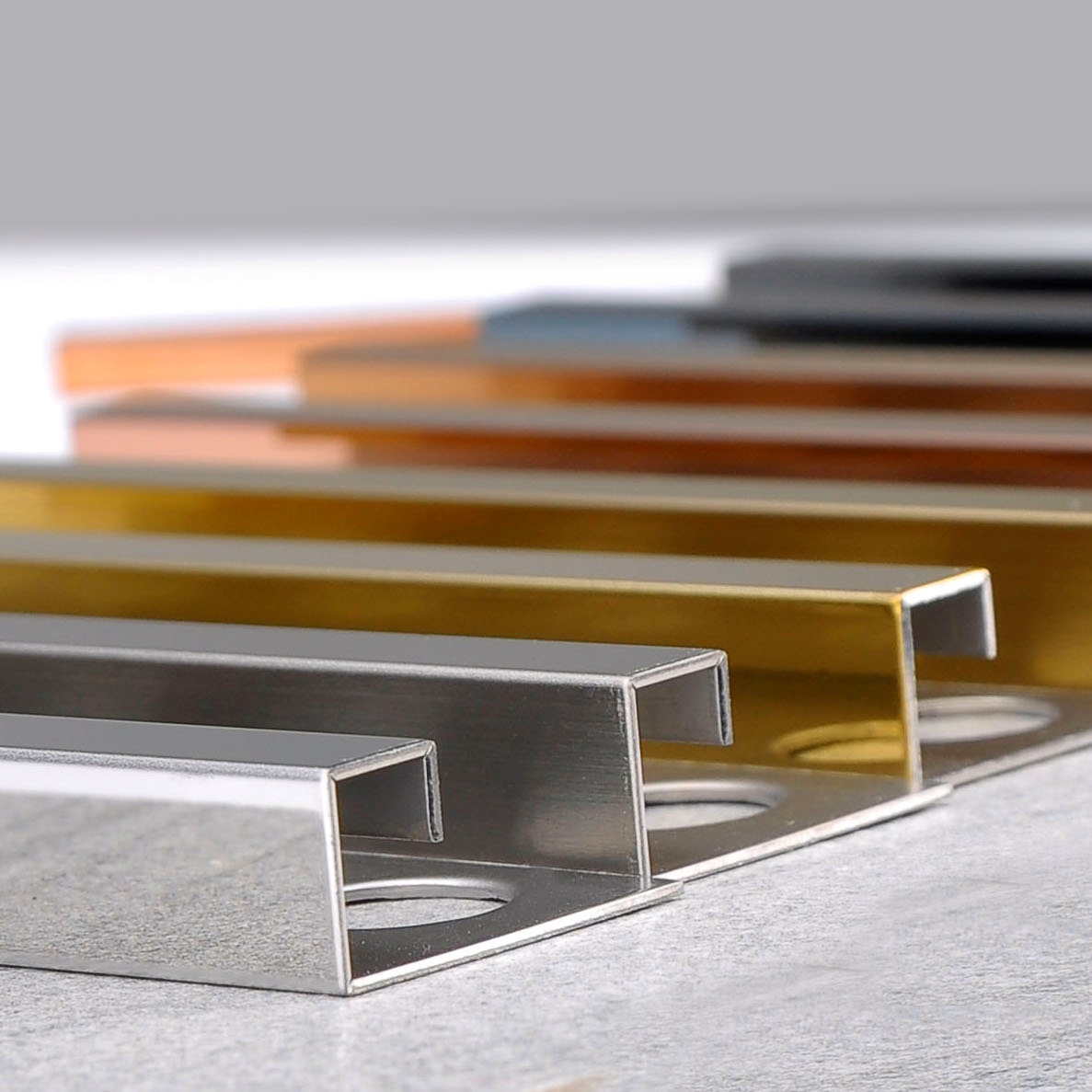 Stainless Steel Square Edging Tile Trim Profile