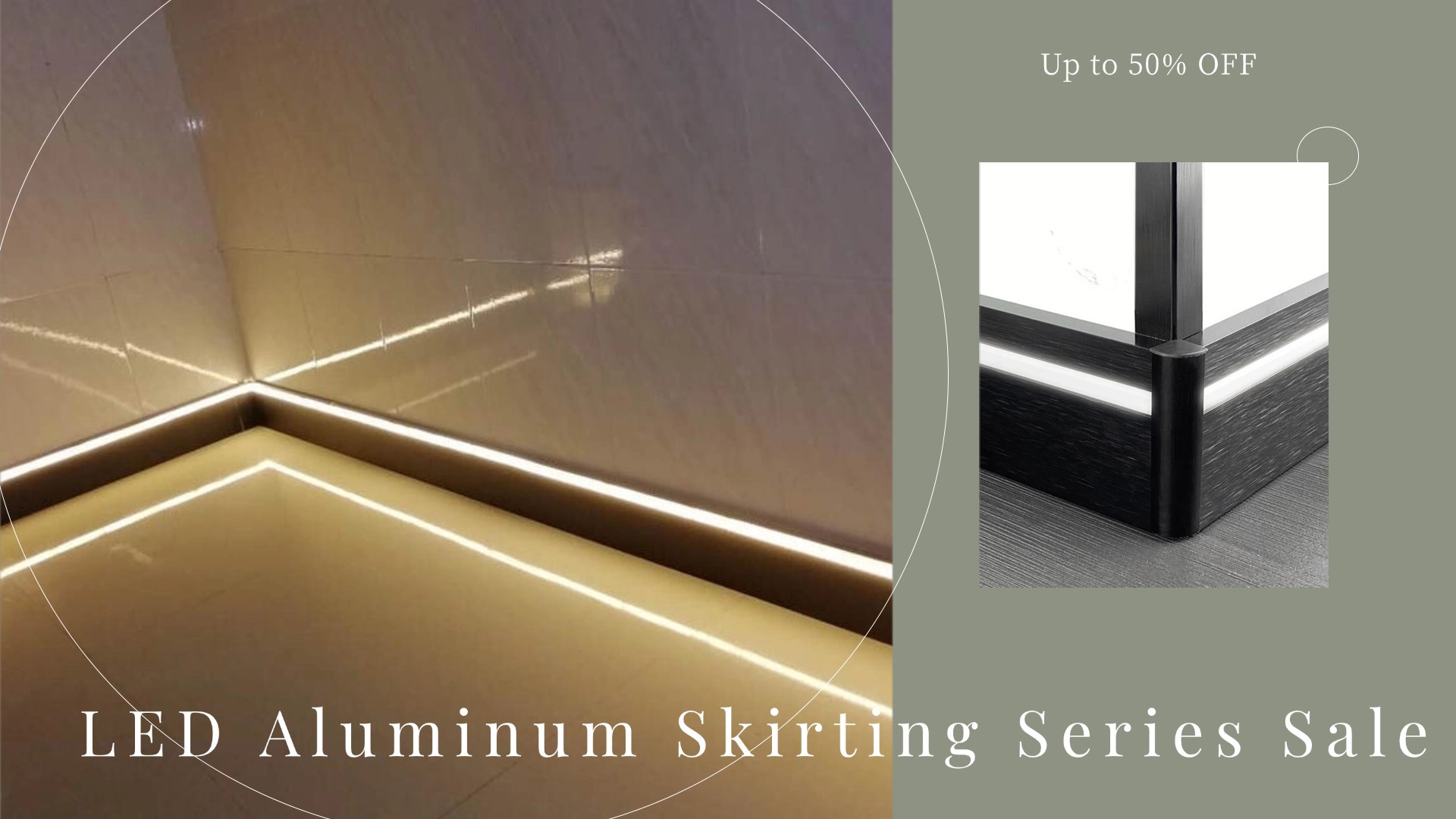 LED aluminum skirting board