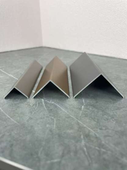 Aluminum L corner profile for wpc wall panel spcflooring uvmarblesheet wall cladding MDF Gypsumboard