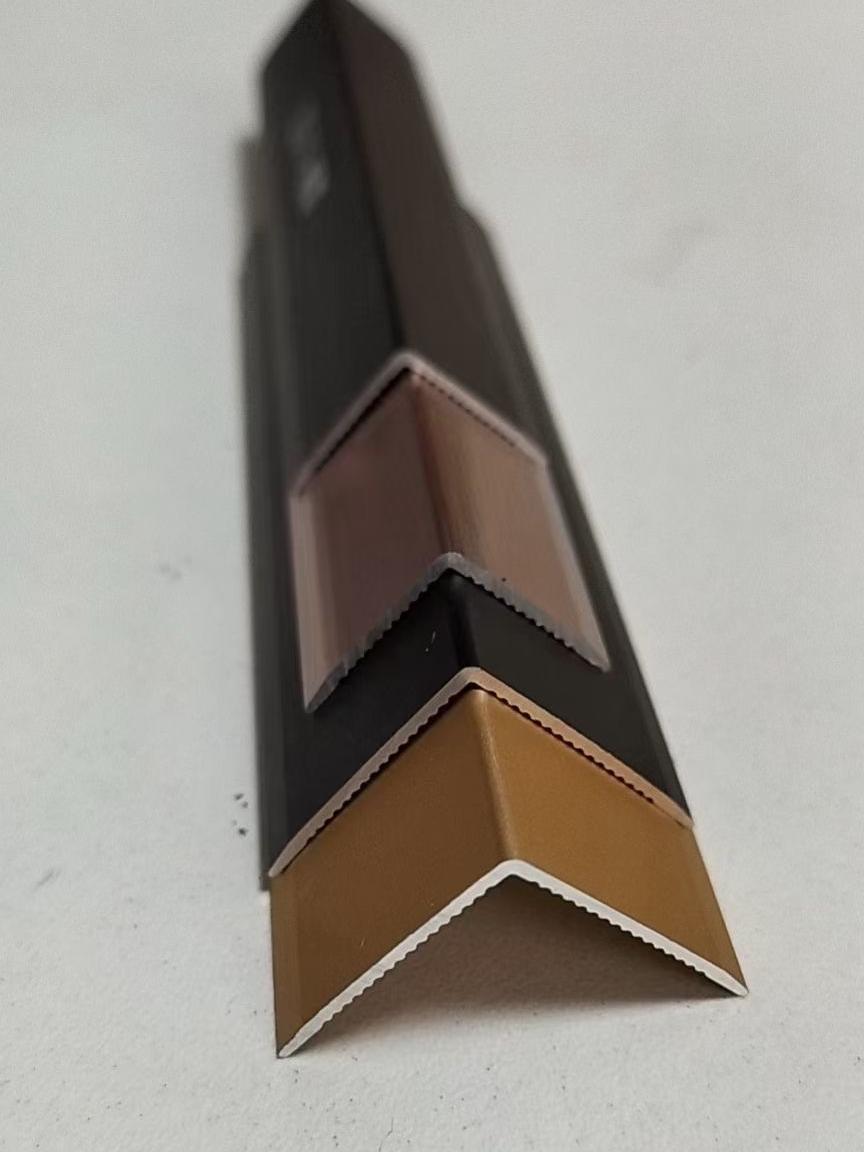 Aluminum L corner profile for wpc wall panel spcflooring uvmarblesheet wall cladding MDF Gypsumboard