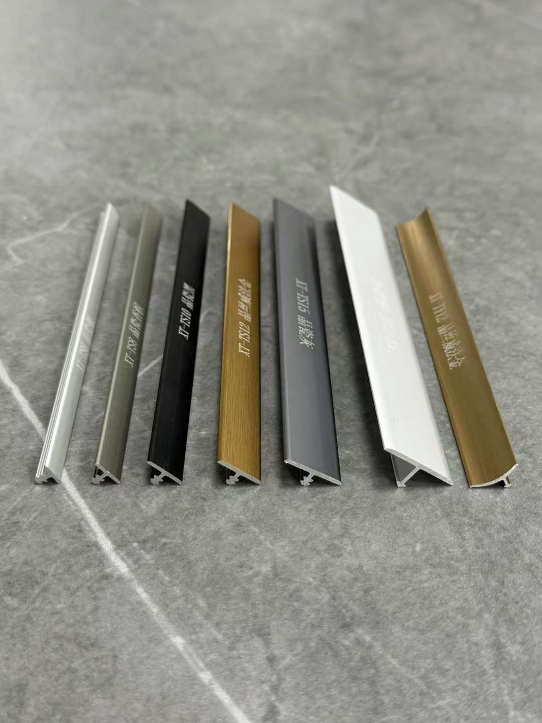 Aluminum T profile for floor and wall