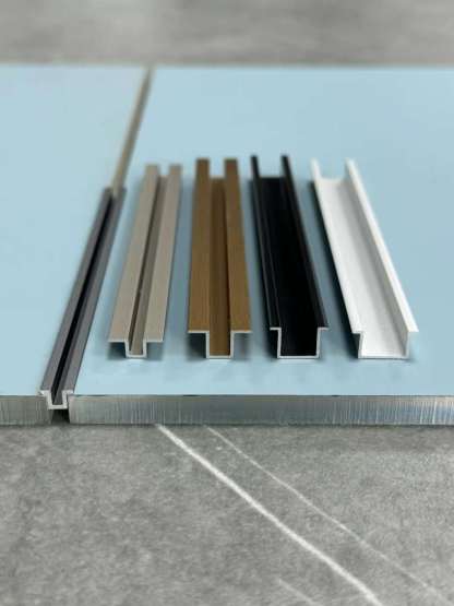 Aluminum border profile for wpc wall panel spcflooring uvmarblesheet wall cladding MDF Gypsumboard