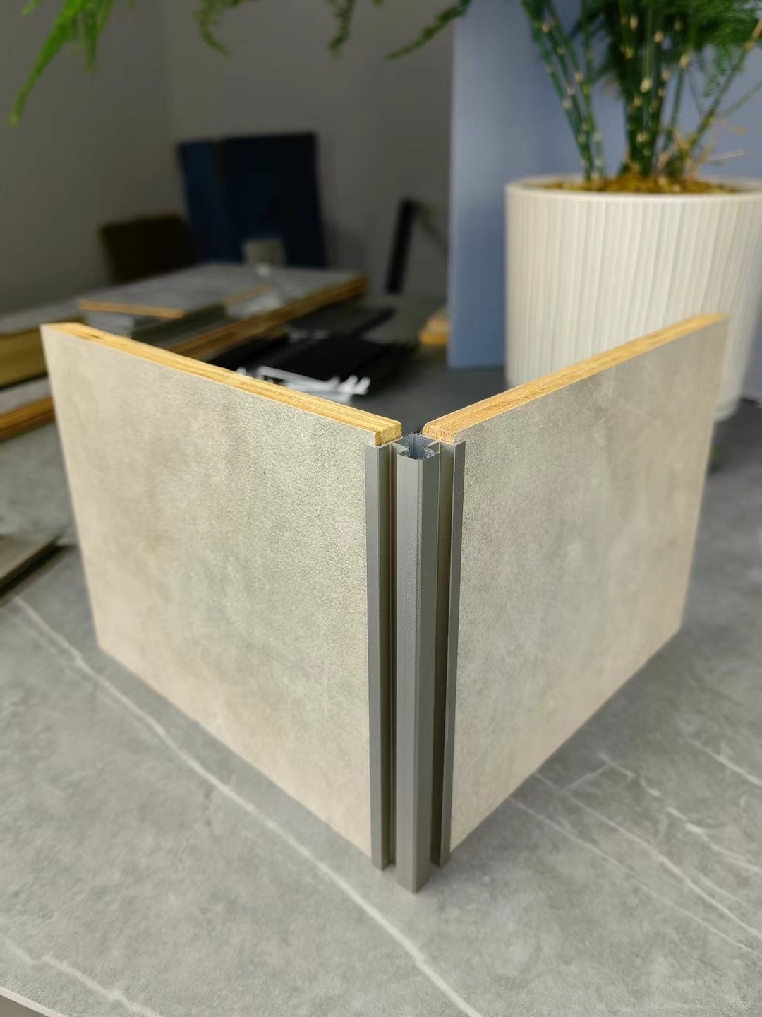 Aluminum decor outer corner profile for wpc wall panel spcflooring uvmarblesheet wall cladding MDF Gypsumboard