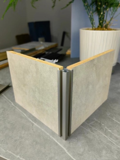 Aluminum decor outer corner profile for wpc wall panel spcflooring uvmarblesheet wall cladding MDF Gypsumboard