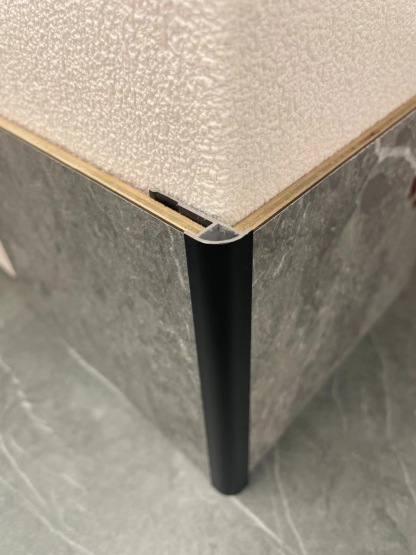 Aluminum round corner profile for wpc wall panel spcflooring uvmarblesheet wall cladding MDF Gypsumboard