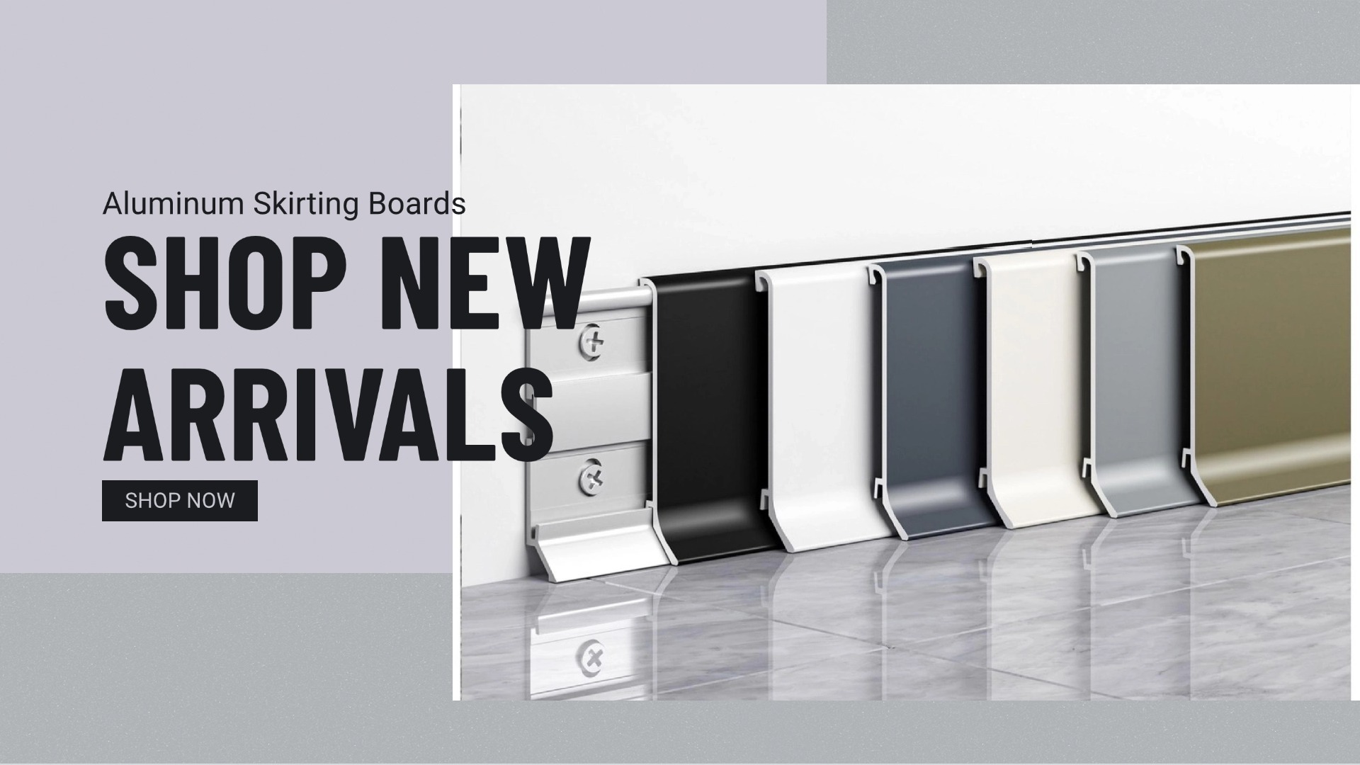 Aluminum skirting board
