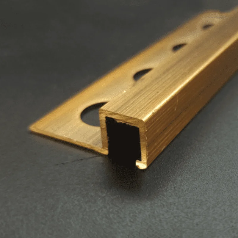 Brass Square Shaped Edged Tile Profile