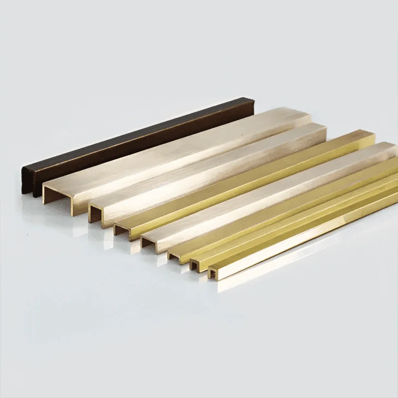 Brass U Shaped Tile Profile For Floor