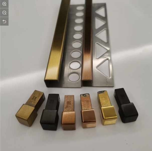 Square Edging Tile Trim Profiles Stainless Steel 
