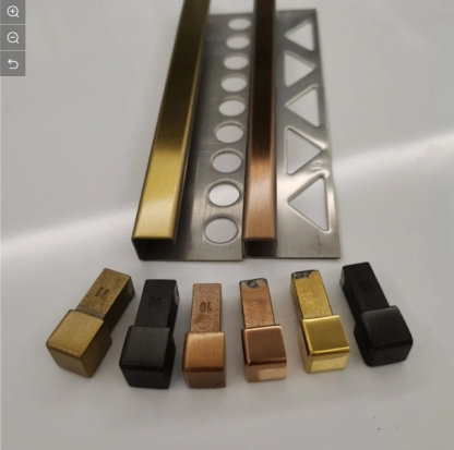 Square Edging Tile Trim Profiles Stainless Steel 