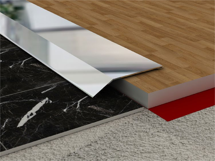 Stainless Steel Sloping Edge-Levelling Flooring Profile