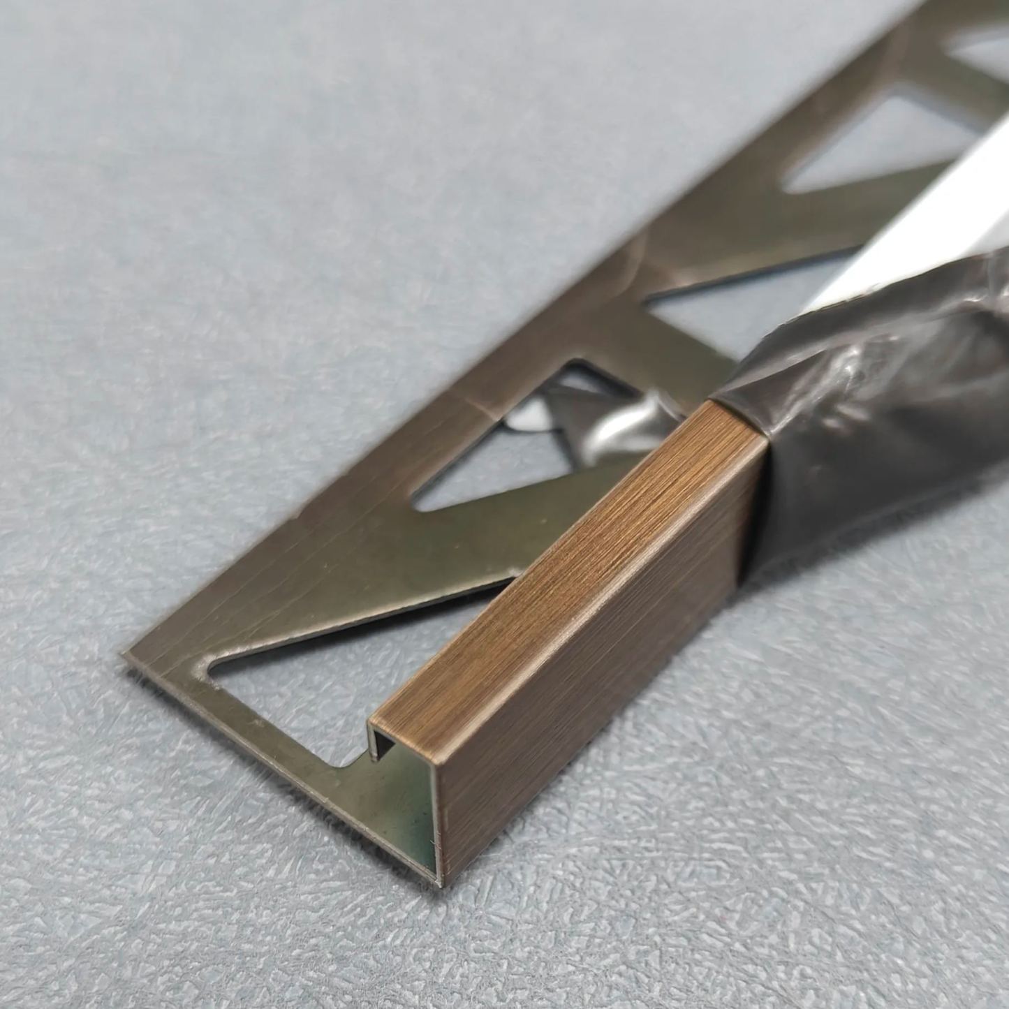 Stainless Steel L Shaped Tile Edge Trim Antique Copper Finish