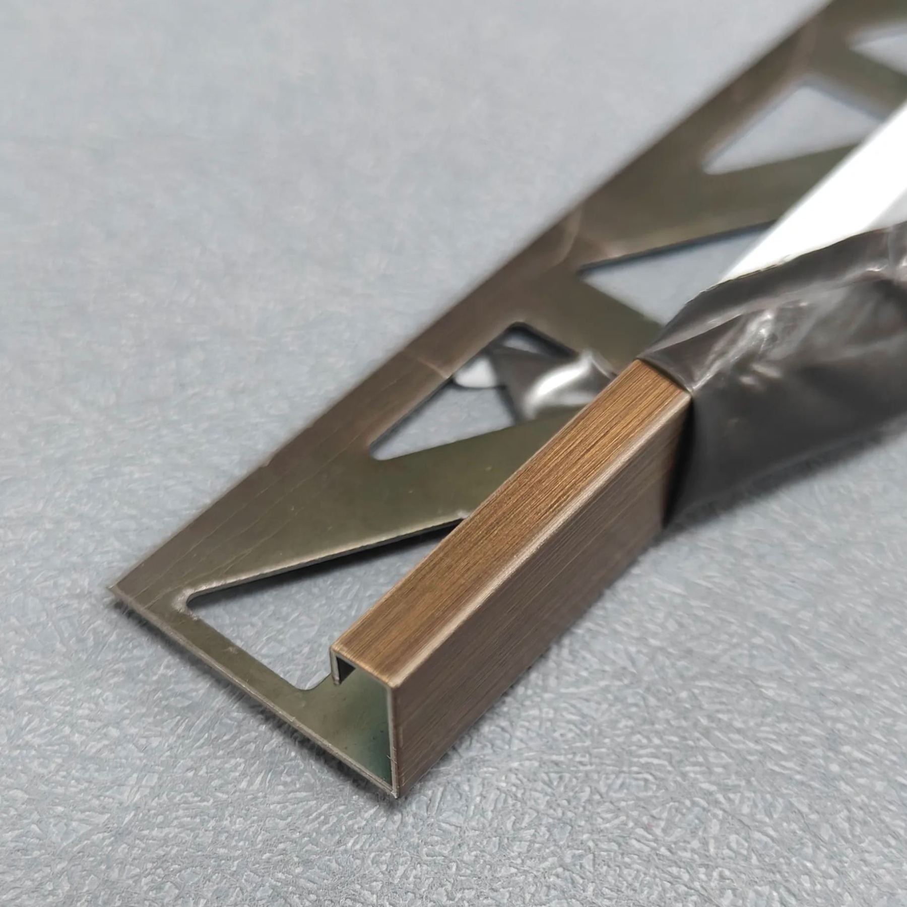Stainless Steel L Shaped Tile Edge Trim Antique Copper Finish