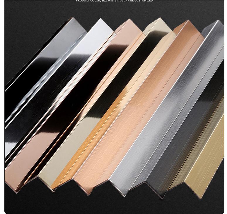 Stainless Steel Decor L Shaped Corner Profile Wall Protection