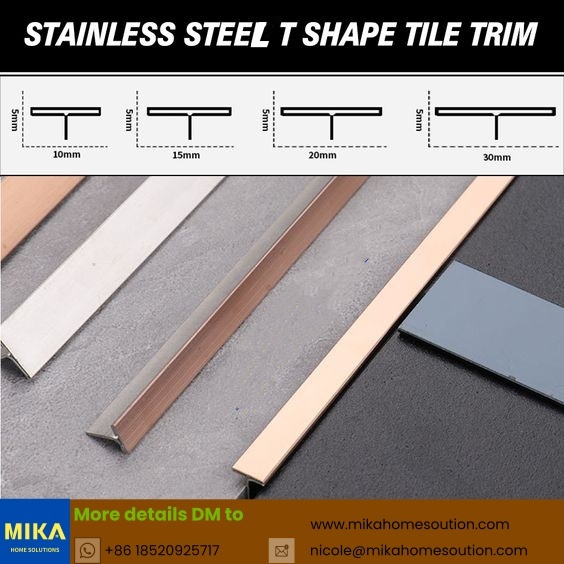 Stainless Steel Decorative T profile 20mm 25mm T patti