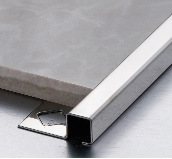 Square Edging Tile Trim Profiles Stainless Steel 