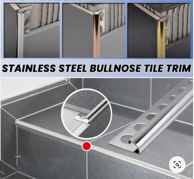 Stainless Steel Round Shape Edging Tile Trim Profile