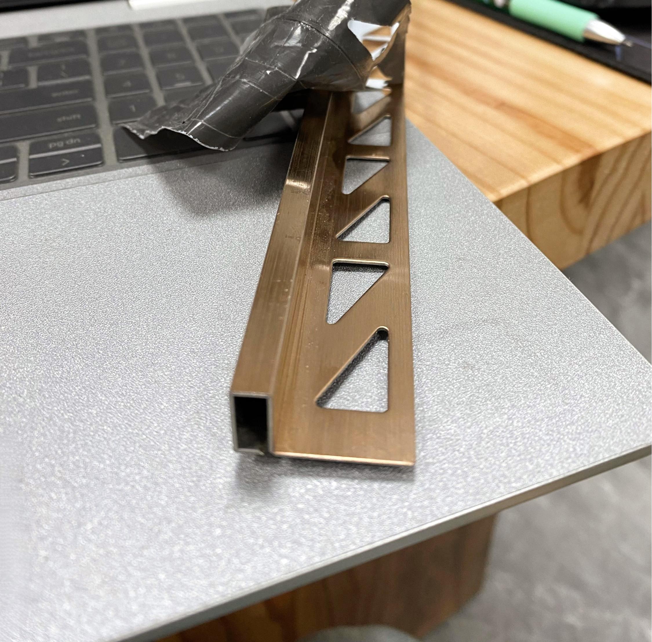 Stainless Steel Edged Tile Trim Profile Rose Gold Brushed  New Design