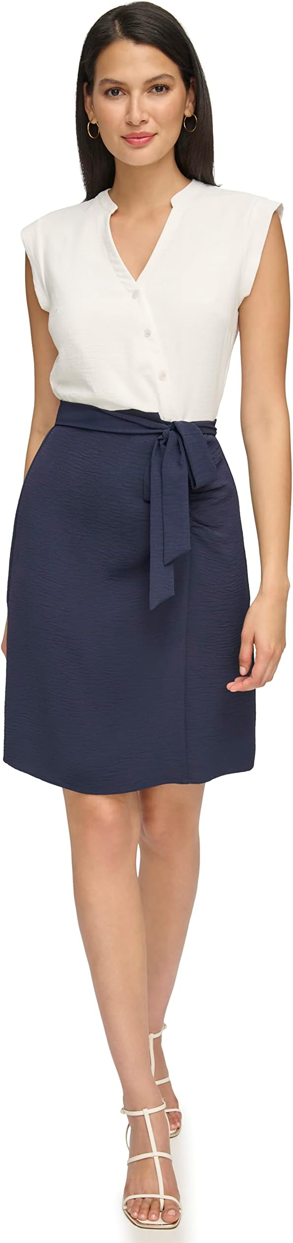 Women's Cap Sleeve Wear to Work V-Neck