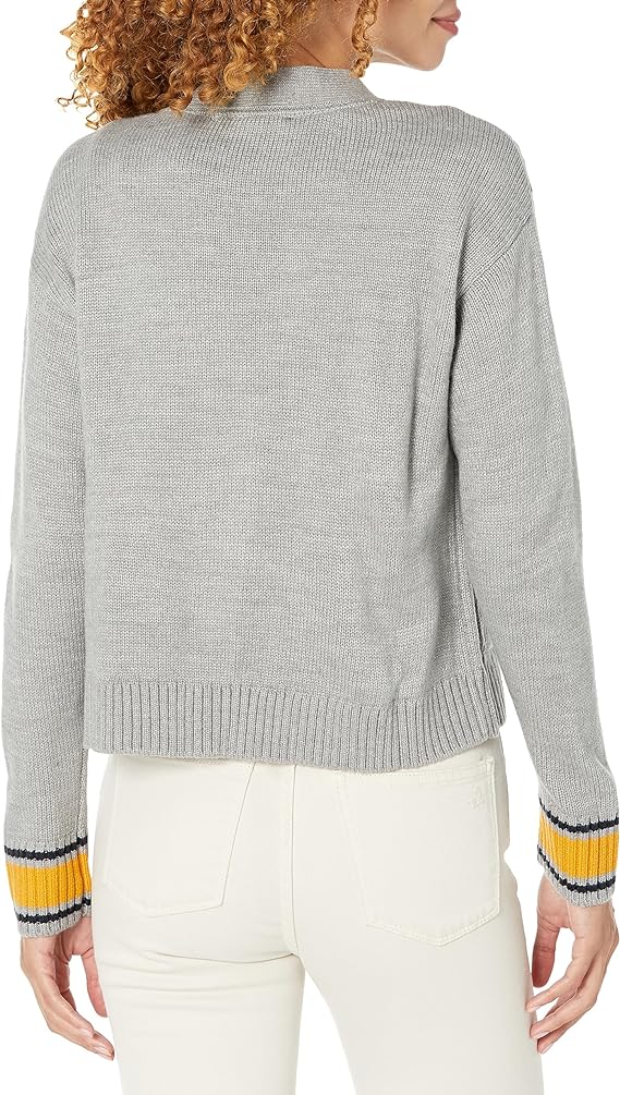 Women's Boxy Varsity Cable Cardigan