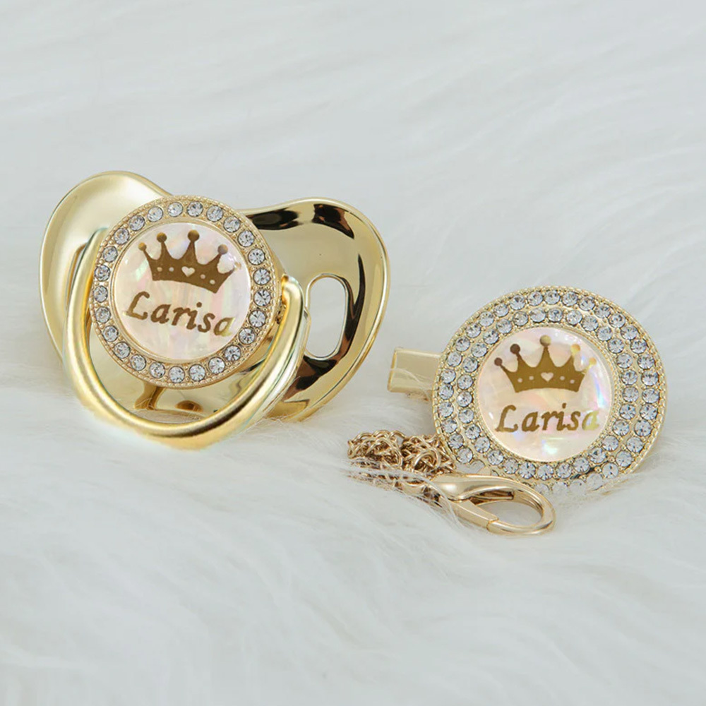 Exquisito Chupete Hecho A Mano Con Nombre Personalizado, Regalo Para Tu Pequeño