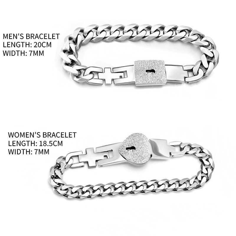 Regalos Sorpresa Pulseras De Pareja Con Llave Secreta Pulseras Exclusivas Con Candado De Amor Bloquea Y Desbloquea Tu Conjunto De Amor - mymoonlampes