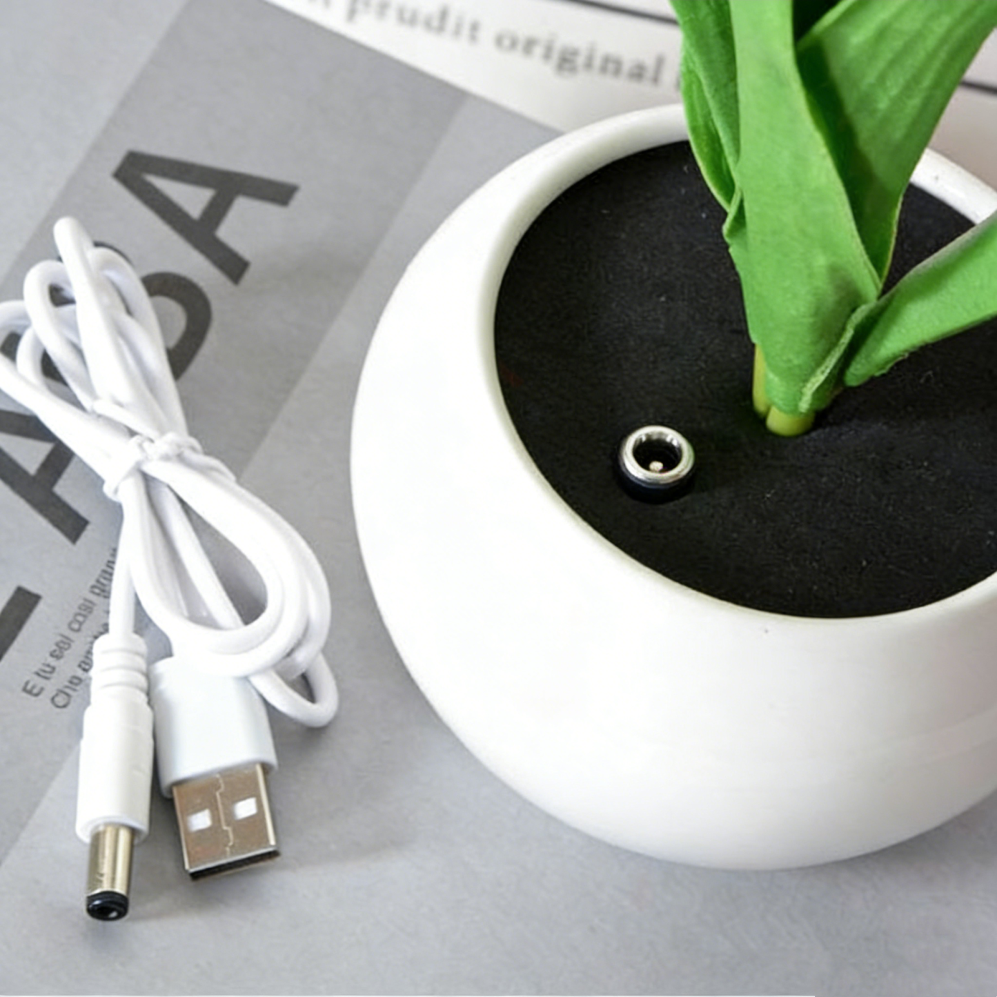 Lámpara De Noche Decorativa Con Forma De Flor Artificial, Lámpara De Mesa Con Forma De Planta Para Dormitorio, Lámpara De Mesa Ambiental Romántica, Regalo. - mymoonlampes