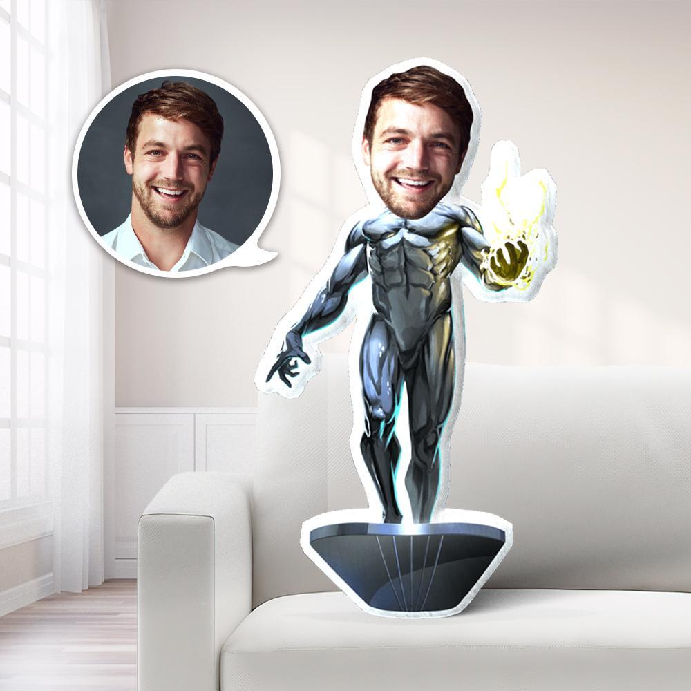 Foto Personalizada Mi Cara Almohada Personalizada Cara Almohada Plata Surfista Foto Almohada Disfraz Muñeca Regalo Único - milamparaluna