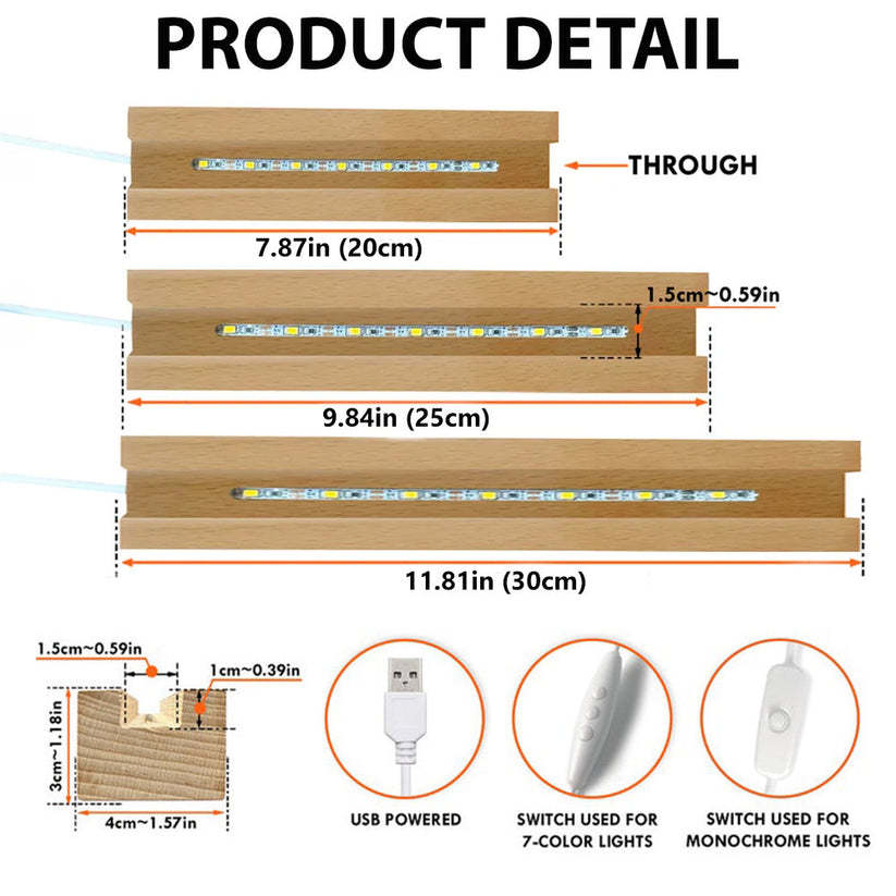 Luz Led Acrílica De Cristal 3d Con Forma De Flor De Nacimiento Personalizada Con Nombres De Niños, Regalo Para El Día De La Madre - mymoonlampes