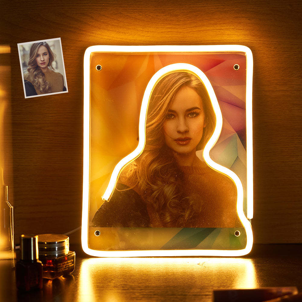 Letreros De Neón Con Foto Personalizada. Regalos Exclusivos Personalizados. - mymoonlampes
