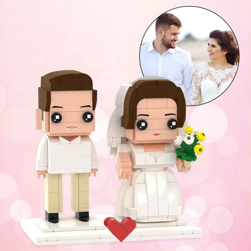 Figuras De Ladrillos Personalizadas Para 2 Personas Personalizables De Cuerpo Completo Nos Casamos