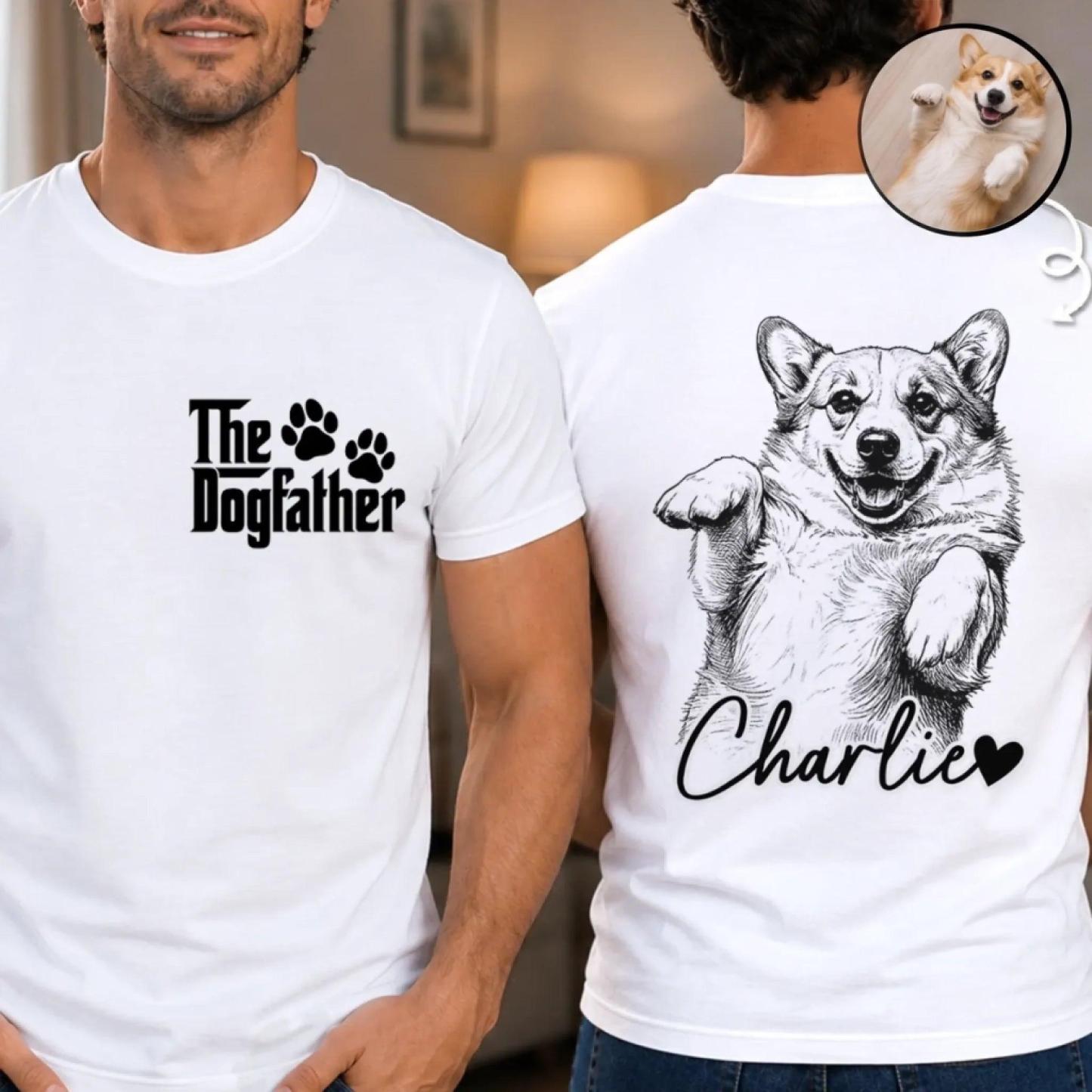 Camiseta Unisex Con Foto Personalizada. Regalos Personalizados Para El Día Del Padre Y Cumpleaños Para Amantes De Los Perros Y Gatos, Papás Y Mamás Perrunos, Dueños De Gatos: El Hogar Es Donde Están Mis Mascotas. - mymoonlampes