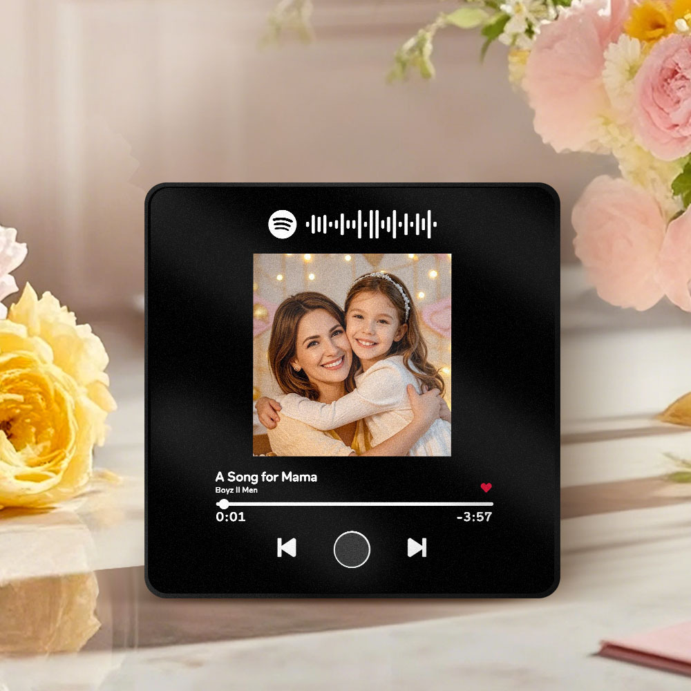 Regalos para el Día de la Madre, imán para el refrigerador, calcomanía de pared con fotos y música, movimiento musical reproducible sin teléfono celular, imán para refrigerador con música profesional, puede reproducir canciones