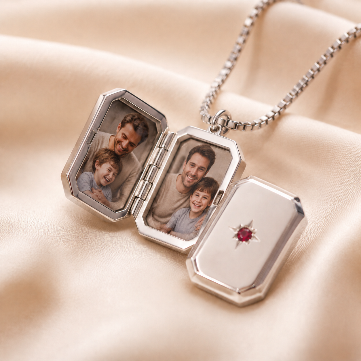 Collar De Medallón Personalizado Con Foto, Collar De Piedra De Nacimiento, Regalo De Dama De Honor, Regalo De Hombre, Joyería Conmemorativa, Regalo De Cumpleaños, Regalo Del Día Del Padre - mymoonlampes