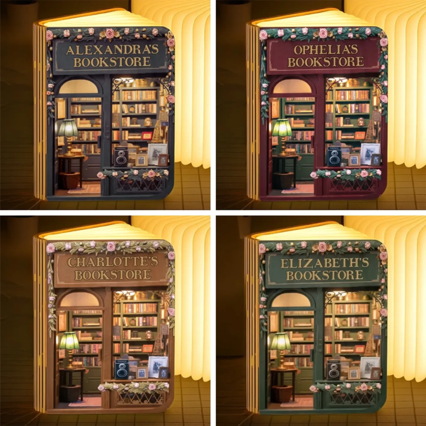 Lámpara Led Mágica Plegable Personalizada Para Libros: Regalos Personalizados Para Amantes De La Lectura, Ratones De Biblioteca Y Lectores. ¡ilumina Tu Propia Librería! - mymoonlampes