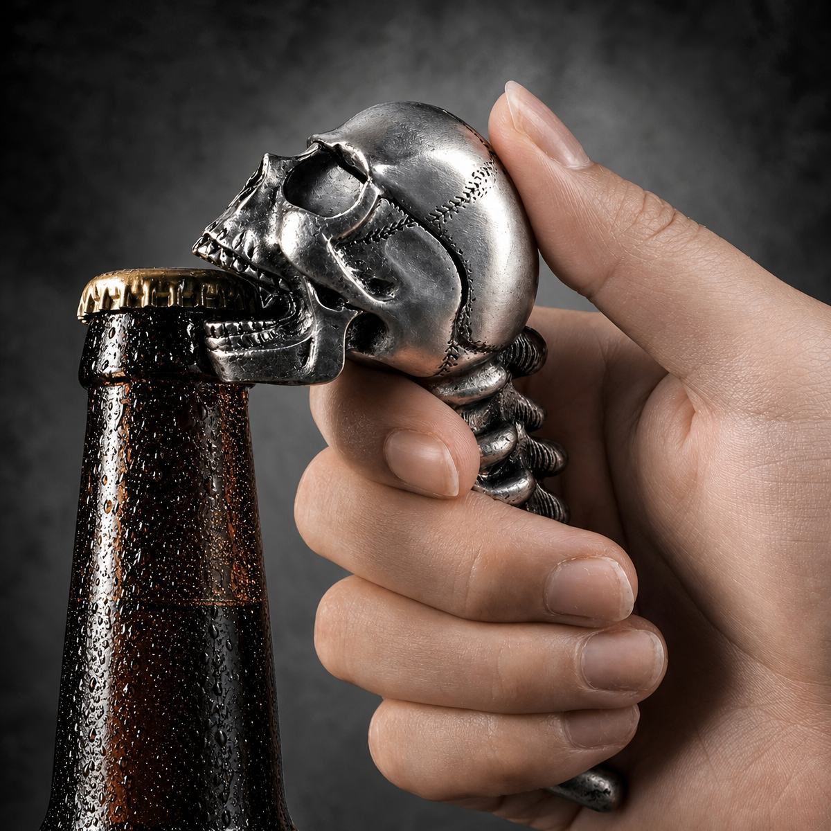 Abrebotellas Con Forma De Calavera Para Regalos De Halloween: Abrebotellas De Cerveza De Aleación Resistente Con Diseño De Espina Dorsal, Perfecto Para Hombres, Decoración De Fiestas Y Accesorios De Bar. - mymoonlampes
