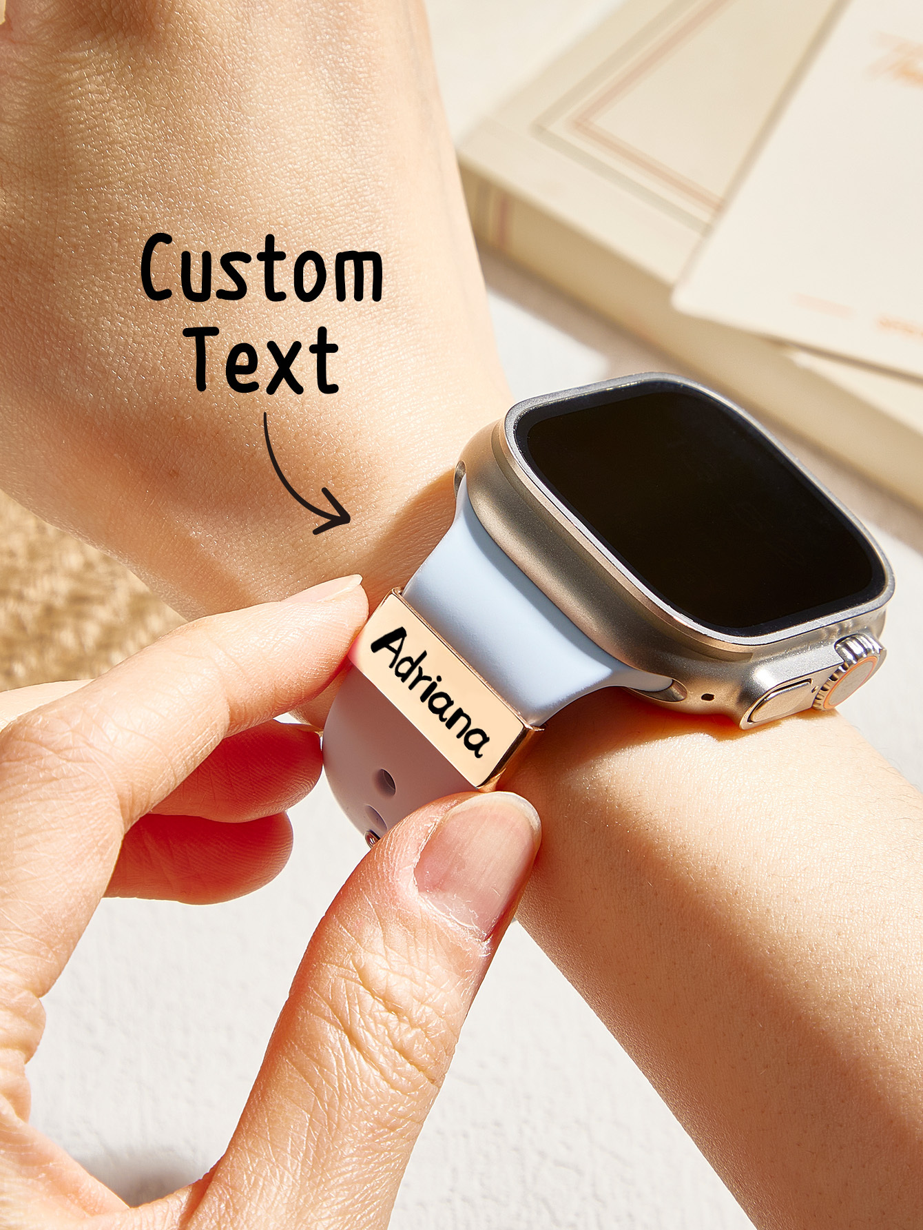 Dije De Nombre Personalizado Para Correa De Reloj, Dije Para Reloj Inteligente, Regalo Personalizado Estampado A Mano, Regalo De Graduación De La Semana De La Enfermera