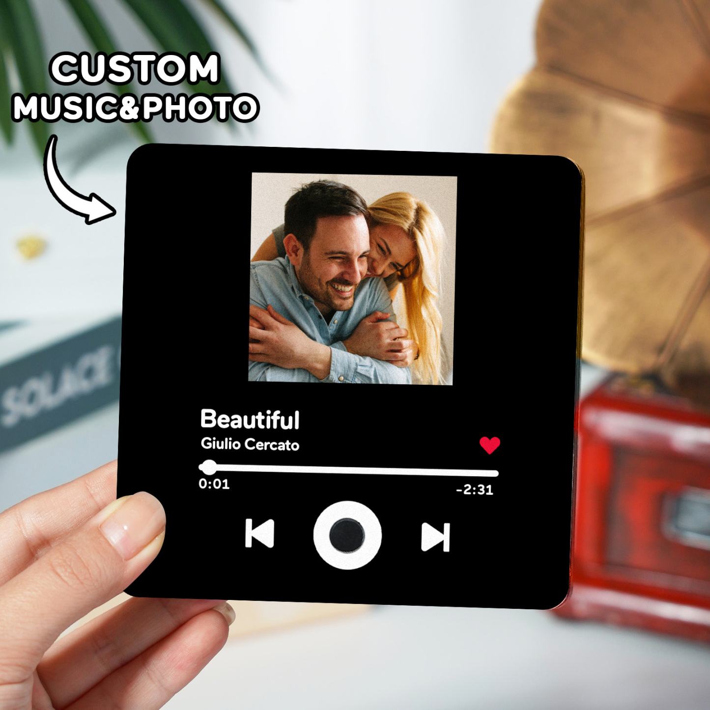 Álbum De Fotos Personalizado Imán Para Nevera Etiqueta De Foto De Pared Musical Movimiento Musical Que Se Puede Reproducir Sin Teléfono Celular Imán Para Nevera Musical Pro Puede Reproducir Canciones