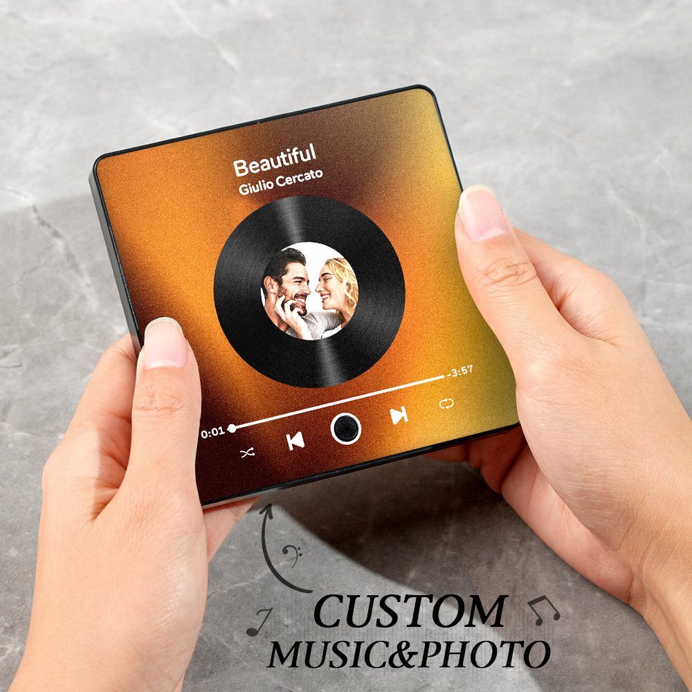 Foto Personalizada Amor Corazón Música Imán De Nevera Personalizado Multicolor Foto De Pared Pegatina Música Imán De Nevera Puede Reproducir Canciones - mymoonlampes