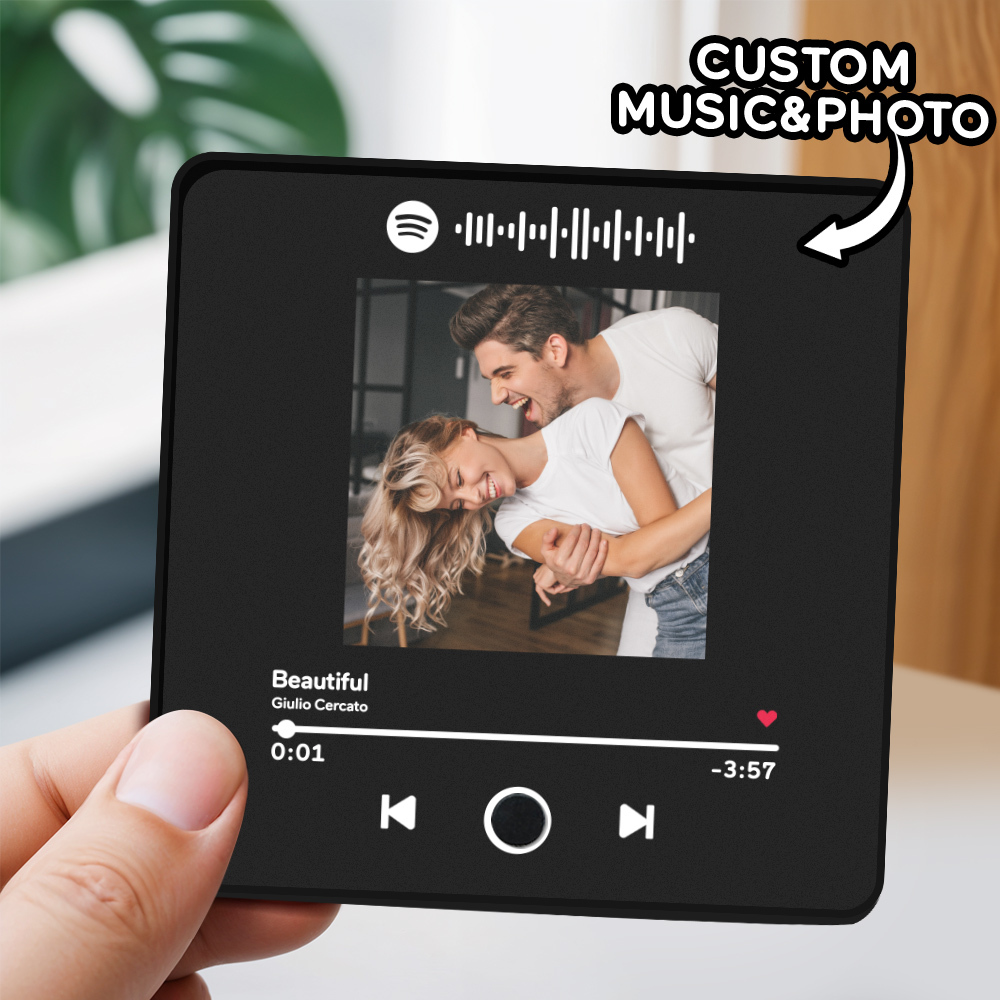 Foto Personalizada Amor Corazón Música Imán De Nevera Personalizado Multicolor Foto De Pared Pegatina Música Imán De Nevera Puede Reproducir Canciones - mymoonlampes