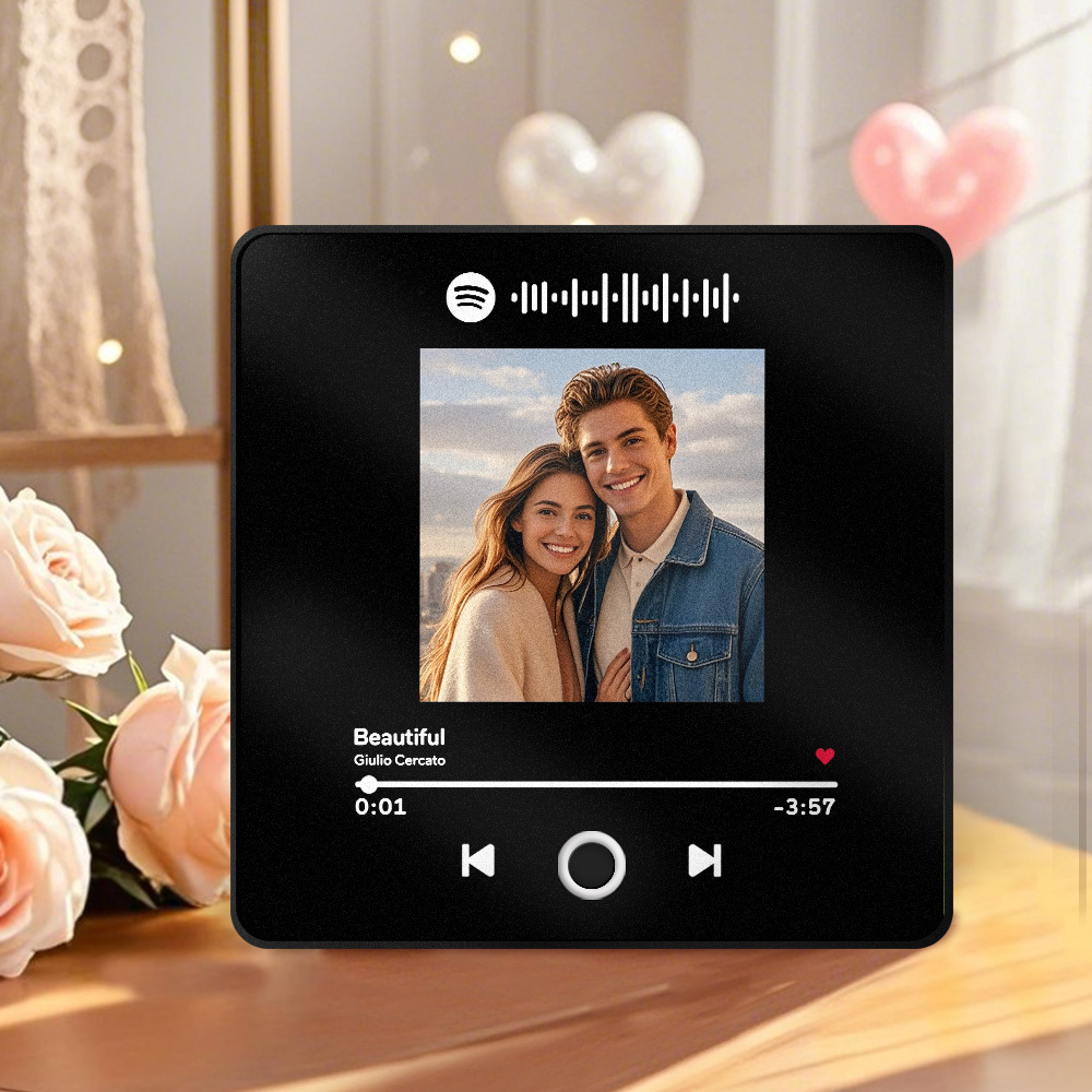 Foto Personalizada Amor Corazón Música Imán De Nevera Personalizado Multicolor Foto De Pared Pegatina Música Imán De Nevera Puede Reproducir Canciones